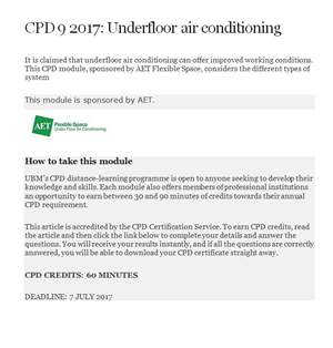 CPD:1   UfAC vs Displacement Ventilation.